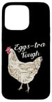 Coque pour iPhone 15 Pro Max Eggs-tra Tough Poule blanche