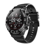 Montre intelligente, écran HD 1,39 pouces, appel Bluetooth, étanche IP68, noir