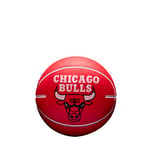 Wilson Basketball, NBA Dribbler, Chicago Bulls, Outdoor and indoor, Size: Child-sized, Black/Red, Youth