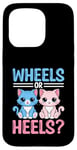 Coque pour iPhone 15 Pro Wheels Or Heels Chat Sexe Reveal Future Parent Dad Mom