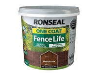 Ronseal One Coat Fence Life Medium Oak 5 Litre RSLOCFLMO5L