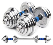 Shengluu Weights Dumbbells Sets Women Electroplate Cast Iron Dumbbells Set Adjustable Weight Barbell Sports Exercise Fitness Training Equipment (Size : 30KG/66LB)