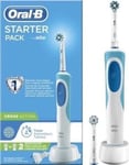 Braun Oral-B Cross Action Electric Rechargeable Toothbrush 2 Heads STARTER PACK