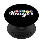 Bingo King Game Bingo Players Gift Funny Lucky PopSockets Grip and Stand for Phones and Tablets