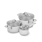 Scanpan - STS Grytset 3-delar Kastrull 1,8 L, Gryta 3,4 L och 4,8 L - Grytor och kastruller - Silver