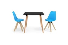 Vidaxl Ensemble table / chaise de salle à manger 3 pcs bleu