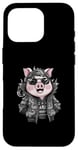 Coque pour iPhone 16 Pro Cochon kawaii de dessin animé avec une tenue de dragon cool