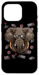 Coque pour iPhone 16 Pro Gamer Elephant Gaming Animal Jeu Vidéo Joueur Garçon Enfants