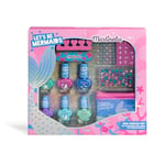 MARTINELIA - Grand Set Nail Art Sirène pour Enfant - Coffret Manucure Fille - 6 Vernis à Base d'Eau + Accessoires Nail Art - Vernis à l'Eau Non Nocif - A partir de 3 ans