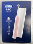 Oral-B Pro Series 3 Electric Toothbrush with Travel Case - Pink Rose