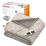 Beurer HD150 XXL UK Cosy Nordic Electric Blanket with 6 Temperature Settings, Soft Heated Throw with Luxurious Faux Fur, Automatic Switch-Off & Safety System, Machine-Washable, 200 x 150 cm