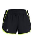 UNDER ARMOUR Women's Running Fly By 3 Inch Shorts - Black, Black, Size M, Women