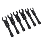 6PCS Crows Foot Wrench Set 1/2 Inch And 3/8 Inch Drives Metric 180° Flexible