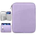 Dadanism 9-11 Pouces Tablette Housse Pochette pour iPad Air 11" 2024, iPad 9/8/7e Gén 10,2, iPad Pro 11 M4 M2 2024-2018, iPad Air 5/4 10,9, iPad 10e Gén 10,9, Galaxy Tab A8/A9+/S9 FE, Gris Violet