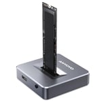 Boîtier NVMe PCIe M.2 SSD Box, Boîtier de Disque Dur SSD NVME/NGFF Hautes Performances USB 3.1, Boîtier de Disque Dur SSD M.2 M-Key avec Adaptateur USB-C et Câble USB 3.1