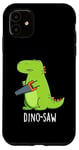 Coque pour iPhone 11 Dino-saw Jeu de mots drôle dinosaure