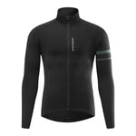 Wosawe-Veste De Cyclisme Thermique À Manches Sulfpour Homme,Maillot Coupe-Vent Avec Doublure Souriante,Vêtements De Course Et D'équitation,Hiver