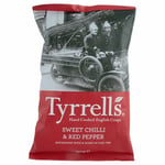 6 x Tyrrells Hand Cooked English Crisps - Sweet Chilli & Red Pepper (150g)