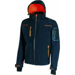 U-power - Veste de travail softshell Bleu Marine/Orange space - FU187DB taille l