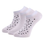 Trofe Cotton Dot Sneaker Socks Strumpor 3P Vit Strl 39/42 Dam