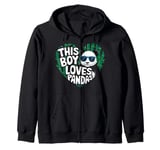 This Boy Loves Pandas Cute Panda Bear Valentines Day Zip Hoodie