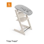 STOKKE® Tripp Trapp® Matstol Whitewash inkl. Newborn Set™ Grey