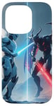 Coque pour iPhone 14 Pro Fantastique robot mignon combat de démons