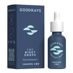 Goodrays, 1000mg High Strength CBD Oil Drops for Sleep, Peppermint Cannabidiol Night Drops, Improves Sleep, Stress Relief, Vegan, Gluten Free, 100% Natural, Night-time Use