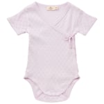 Copenhagen Colors GOTS Heart Pointelle Kortärmad Baby Body Lavender | Lila | 50 cm