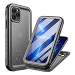 Cozycase Coque pour iPhone 11 Pro Étanche Antichoc - 360 degres Incassable Militaire Rigide Intégrale Case/Bumper/Housse 【IP68 Waterproof/Imperméable】 Etui Anti Choc Eau avec Protection Camera - Noir