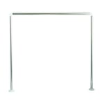 MSV Barre Tringle pour Rideau de Douche d'angle à Fixer 80x80x80cm INOX