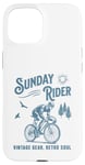 Coque pour iPhone 15 Vélo rétro pour cycliste Sunday Ride Club Racing