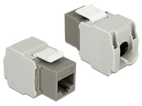 DELOCK – Keystone Module RJ45 jack > LSA Cat.6 UTP grey (86342)