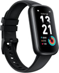 Montre Connectée Femme Homme,Montre Sport Avec Podometre,Calories,Etanche 3atm,Bracelet Connecté Avec Cardiofrequencemetre/Spo2/Sommeil,Notification,Smartwatch Pour Android Ios (Noir)