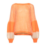 Liana Knit Sweater - Orange/White