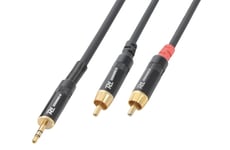 PD Connex CX85-3 kabel 3.5 Stereo - 2xRCA Hane, 3.0m, Signalkabel CX85-3 3m Minitele-2 x RCA