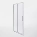 Porte de douche coulissante Cooke & Lewis Zilia transparent 140 cm