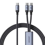 Kaksois USB-C kaapeli Joyroom Speedy Series, 1,5m, musta