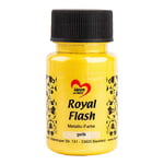 ideen mit herz Royal Flash | peinture métallique acrylique | brillance métallique, avec de fines particules de paillettes | séchage rapide | à base d'eau | 50 ml (jaune)