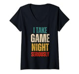 Womens I Take Game Night Seriously Board Game Humor Shirt V-Neck T-Shirt