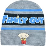 Concept One Unisex's Family Guy Stewie Knitted Acrylic Cuffed Beanie Hat, Heather Grey, One Size