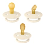 BIBS - Pacifiers Try-it Colour 3 PACK - Ivory - Size 1