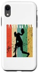 Coque pour iPhone XR Ballon de basket vintage pour homme et femme, rétro vieilli