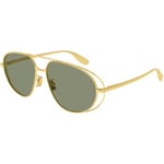 Lunettes de soleil Bottega Veneta  BV1344S Lunettes de soleil, Or/Vert, 61 mm