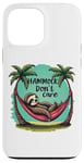 iPhone 13 Pro Max Relaxing Sloth Hammock Don’t Care Funny Tropical Palm Tree Case