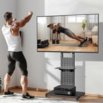 Heavy Duty Mobile Floor TV Stand for 32-65'' TV Cart Rotating Vertical TV Screen