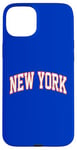 Coque pour iPhone 15 Plus Retro New York Hommes NY Bleu Orange Femmes Vintage NY Blanc Tee