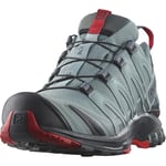 SALOMON Men's XA PRO 3D GTX Trail Running Shoes Waterproof, Lead/Black/Barbados Cherry, 10 UK