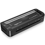 Amazon Basics 3 in-1 A4 Thermal Laminator with Trimming, Punching, Corner Rounding Functions, Includes 10 Pouches, Black