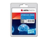 AGFAPHOTO Multi pack - 2-pack - svart  farge (cyan  magenta  gul) - gjenfabrikert - blekkpatron (alternativ for: HP 300XL  HP CC641EE  HP CC644EE)